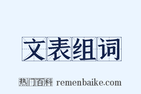 文表组词是什么意思的图片